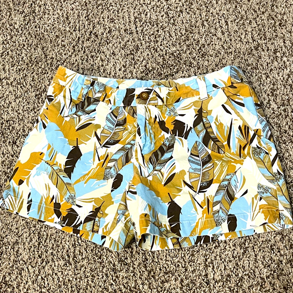 Patagonia Organic Cotton Women’s size 6 Shorts feather pattern
